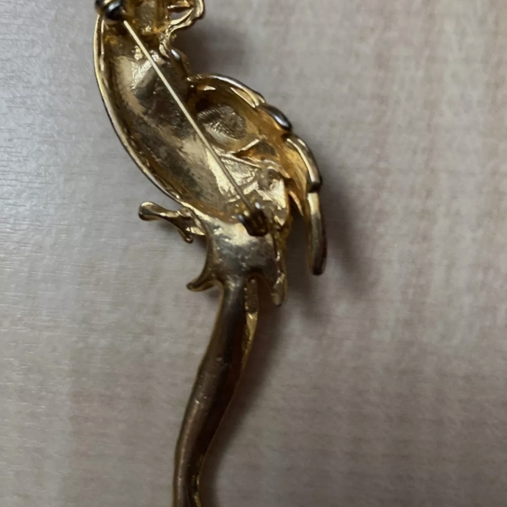Parrot Brooch with Swarovski Elements - Picture 2 of 2